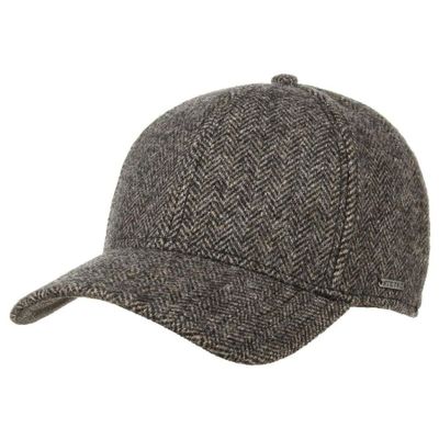 Baseball Cap Wool Herringbone Antra Melange Stetson