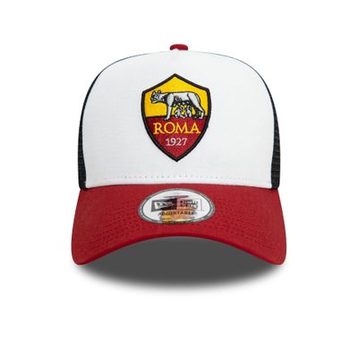 AS Roma Navy E-Frame Core White Trucker Cap - New Era