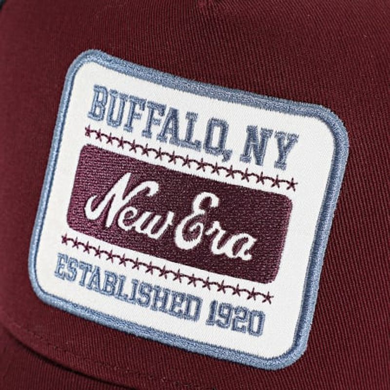 New Era Patch Dark Red 9FORTY A-Frame Trucker Cap