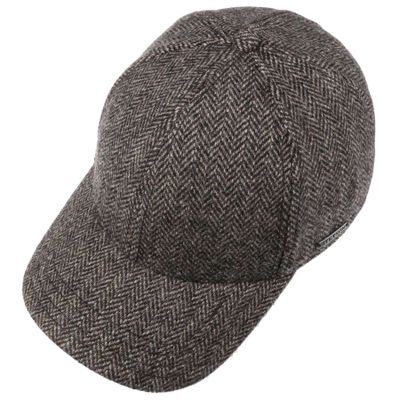 Baseball Cap Wool Herringbone Antra Melange Stetson