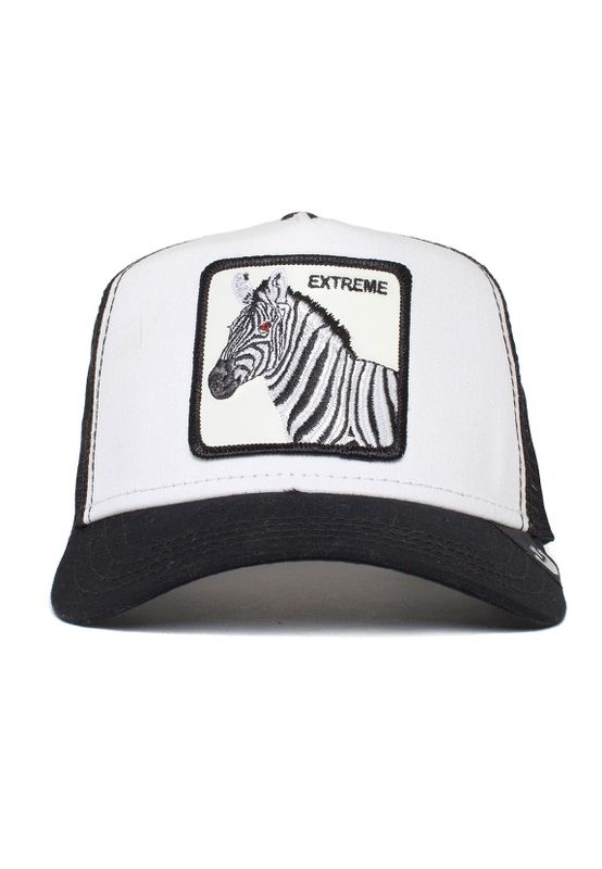 Zebra Exxxtreme Black/White Trucker Animal Farm 101-0003-WHI - Goorin Bros