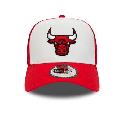 Chicago Bulls Black A-Frame Trucker Cap - New Era