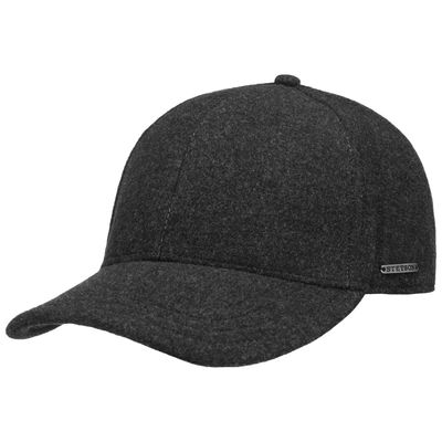 Baseball Cap Wool/Cashmere Ear Flaps Anthracite Stetson