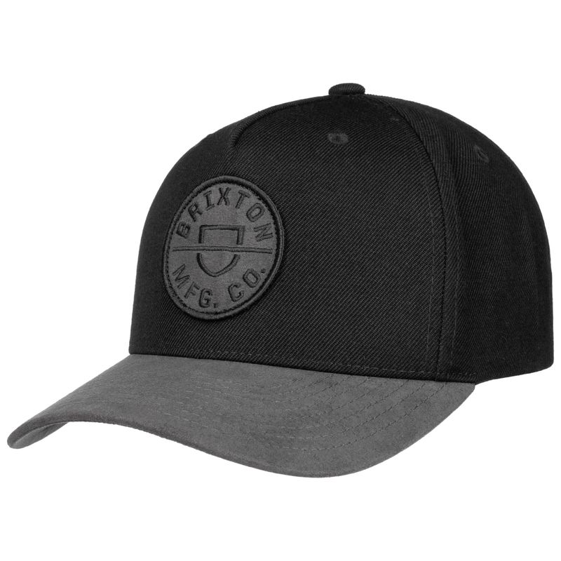 Brixton Crest MP Snapback Black Black