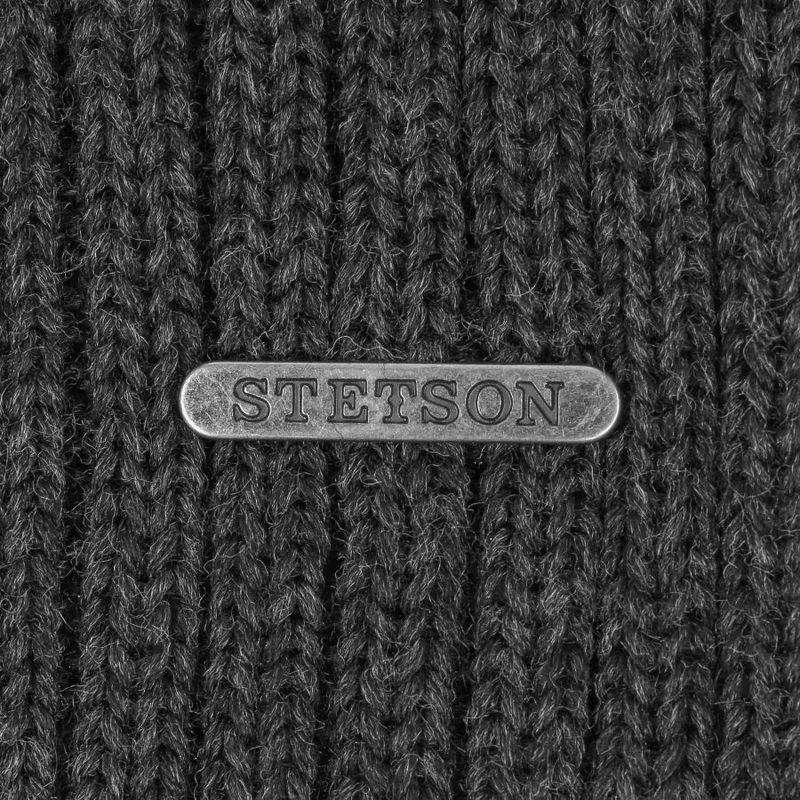 Northport Ribbed Cuff Knit Anthracite Mössa Merino Ull - Stetson