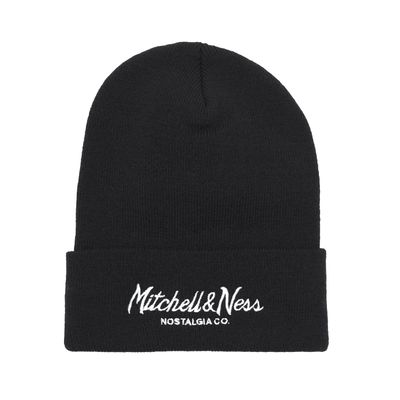 Pinscript Knit Cuff Black/White - Mitchell & Ness