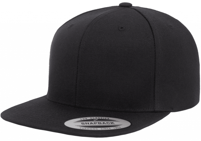 6089OC Snapback organic cotton black Yupoong