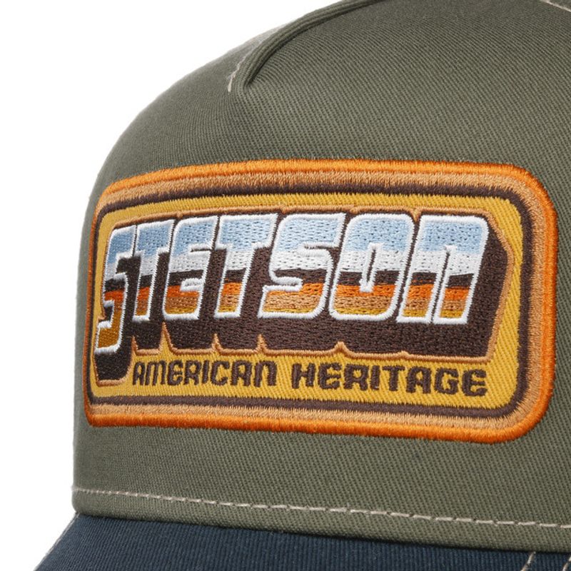 Kids Trucker Cap Chrome Olive/Blue - Stetson