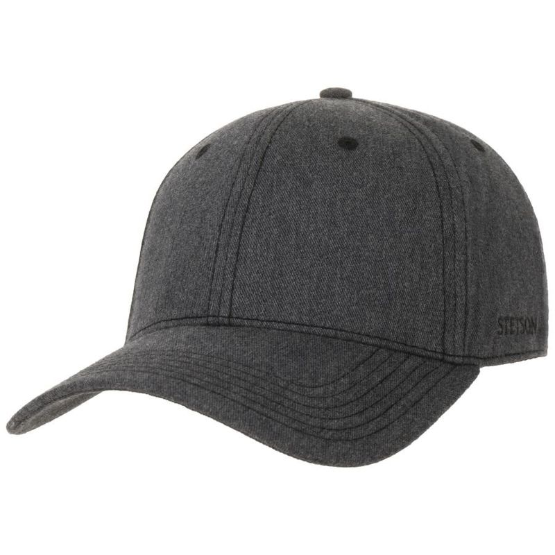 Stetson Baseball Cap Cotton Melange Dark Grey