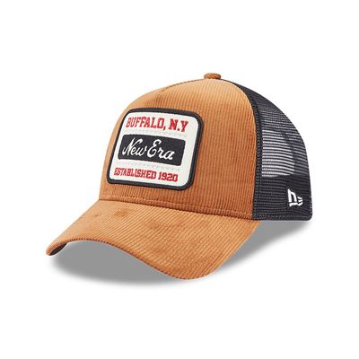 New Era Cord Brown Buffalo A-Frame Trucker Cap