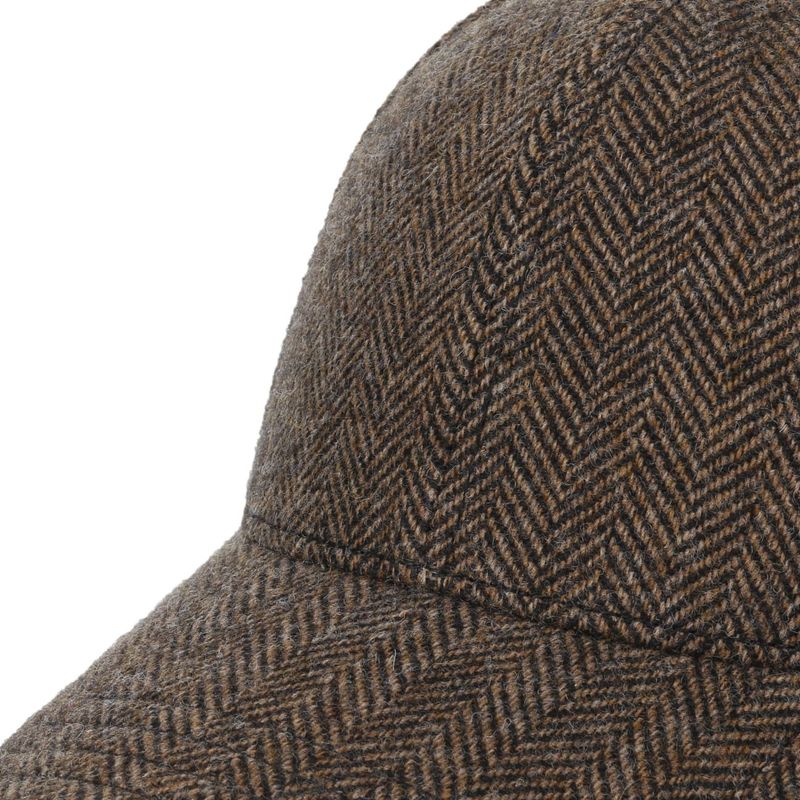 Baseball Cap Wool Herringbone Brown - Stetson