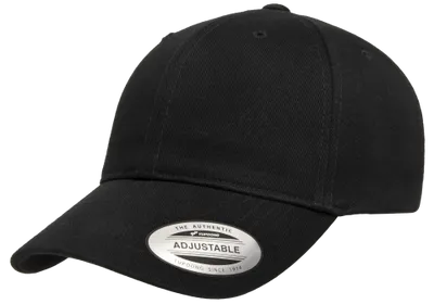 Low Profile Organic Cotton Black Cap - Yupoong