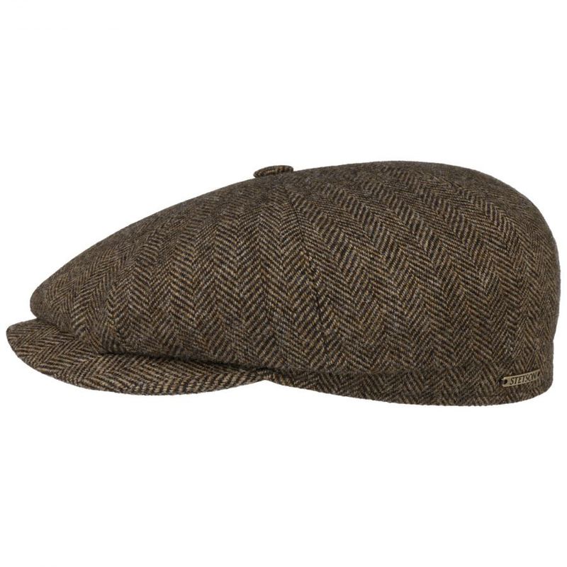 Hatteras Wool Herringbone Brown-Melange Stetson