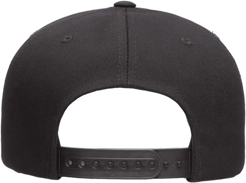 Classic 5 Panel Snapback Black-Yupoong