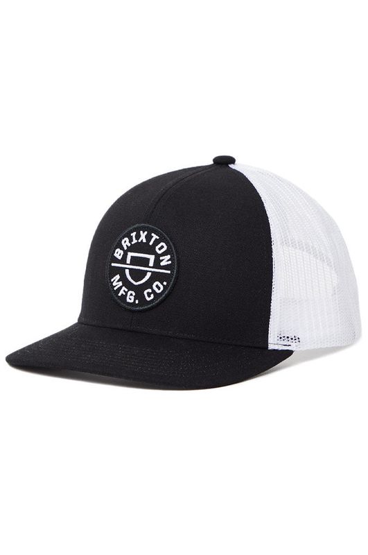 Brixton Crest Trucker Black White
