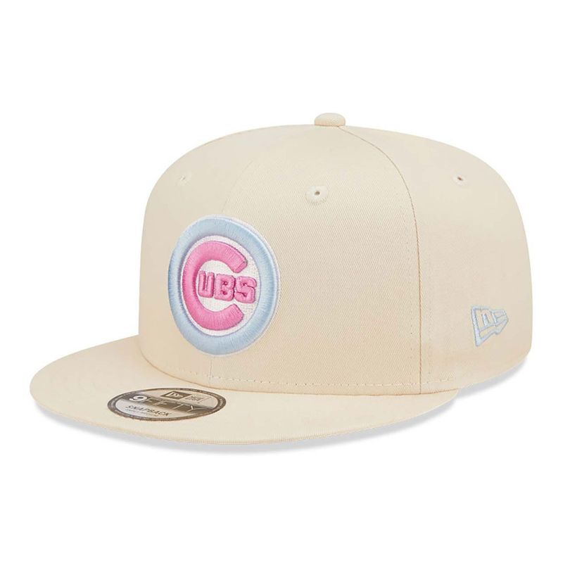 Chicago Cubs Side Patch Pastel Cream 9FIFTY Snapback Cap