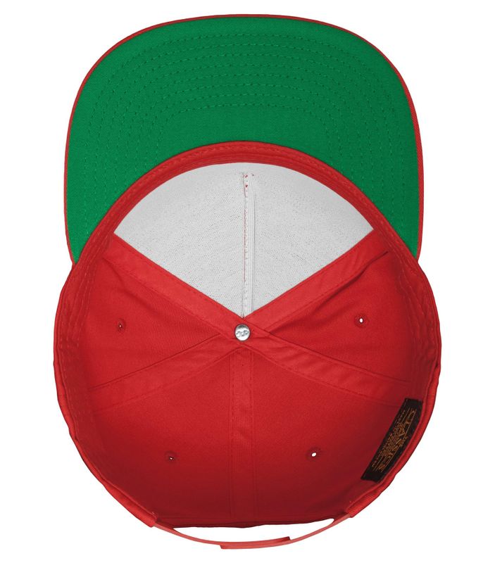 Classic 5 Panel Snapback Red -Yupoong