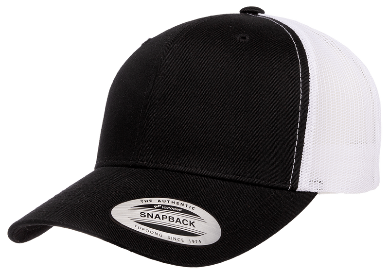 Trucker Retro Black/White 6606- Yupoong