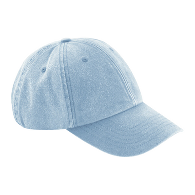 Vintage Dad Cap Low Profile Denim Light Blue - Beechfield