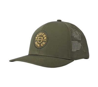 Brixton Crest NetPlus MP Snapback Military Olive