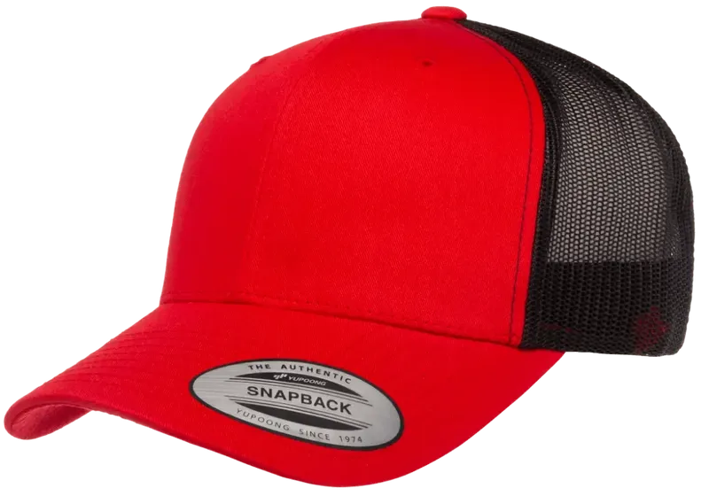 Retro Trucker 2-Tone Red/Black-Yupoong
