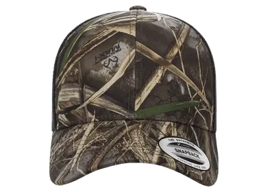 YP Classics Realtree Camo Retro Brown Trucker Cap