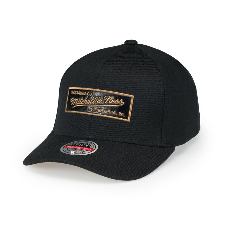 Leather Logo Snapback Black - Mitchell/ Ness