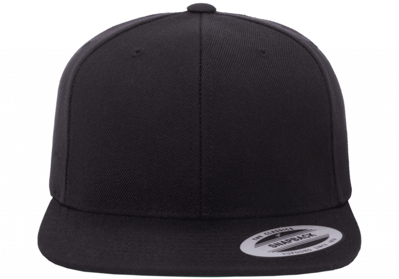 6089OC Snapback organic cotton black Yupoong