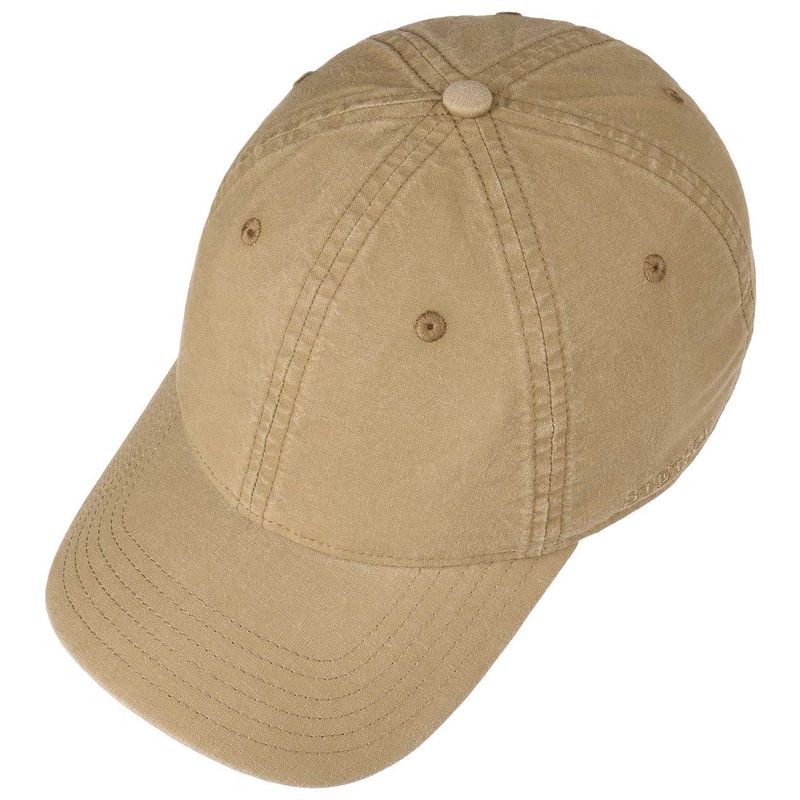 Baseball Cap Delave Organic Cotton Dark Beige - Stetson