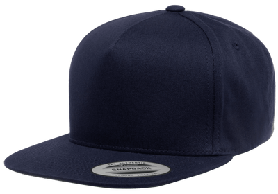 Classic 5 Panel Snapback Navy -Yupoong
