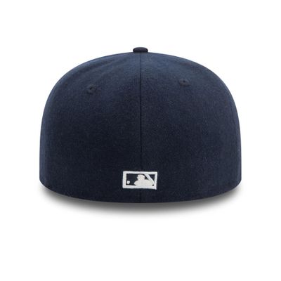 New York Yankees MLB Cooperstown Script Navy Retro Crown 59FIFTY Fitted Cap - New Era