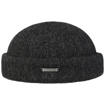 Docker Wool Herringbone Dark Grey - Stetson