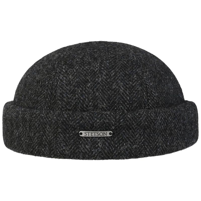 Docker Wool Herringbone Dark Grey - Stetson
