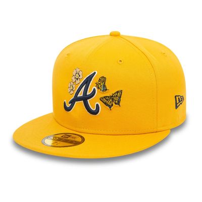 Atlanta Braves MLB Icon Dark Yellow 59FIFTY Fitted Cap - New Era