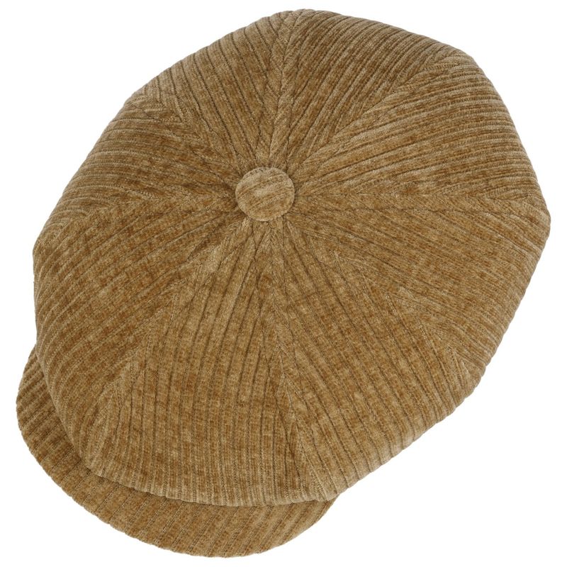 Hatteras Corduroy Jersey Flat Cap Camel - Stetson