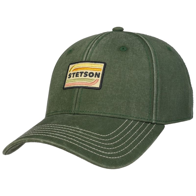 Lenloy Baseball Cap Cotton Washed Green -  Stetson