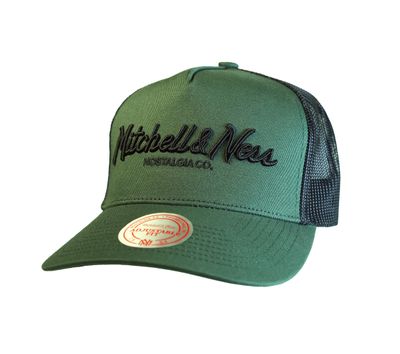 Own Brand Pinscript Green/Black Trucker - Mitchell & Ness