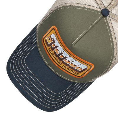 Kids Trucker Cap Chrome Olive/Blue - Stetson