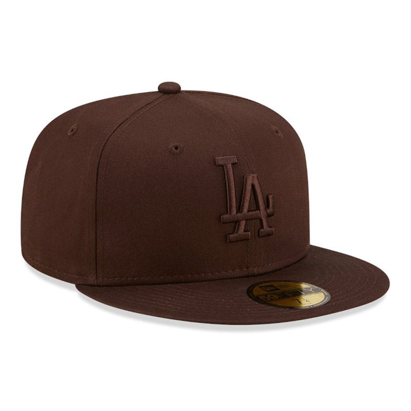 LA Dodgers League Essential 59fifty Fitted Cap Brown - New Era