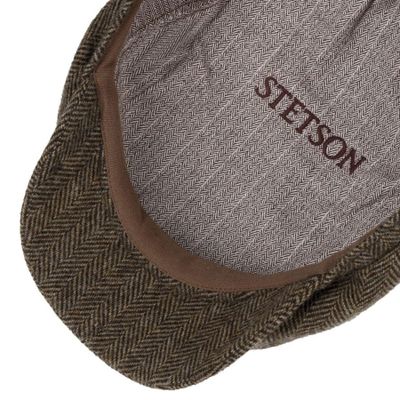 Driver Cap Wool Herringbone Brown-Melange Stetson