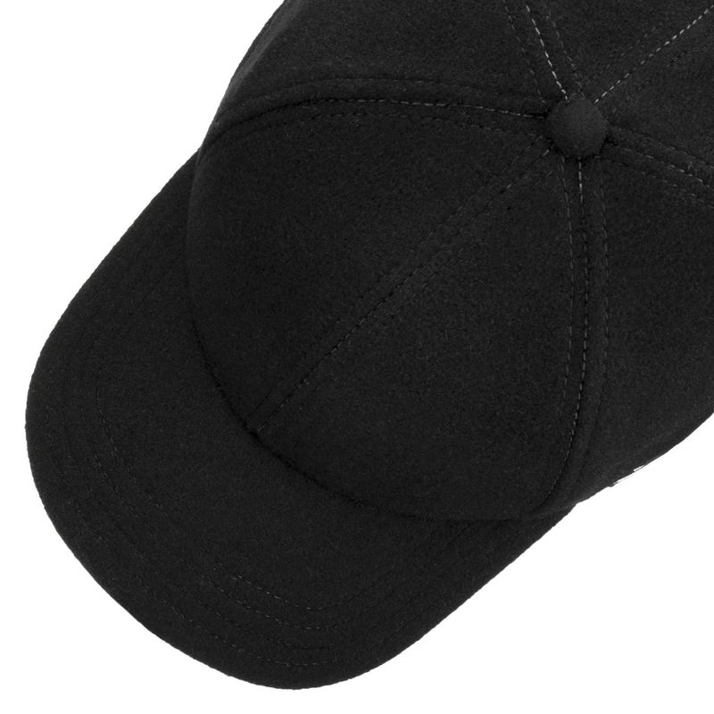Baseball Cap Wool/Cashmere Ear Flap Black Stetson