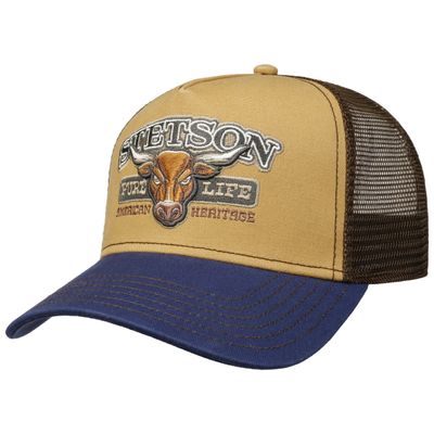 Trucker Cap Bull Pure Life Beige/Blue - Stetson