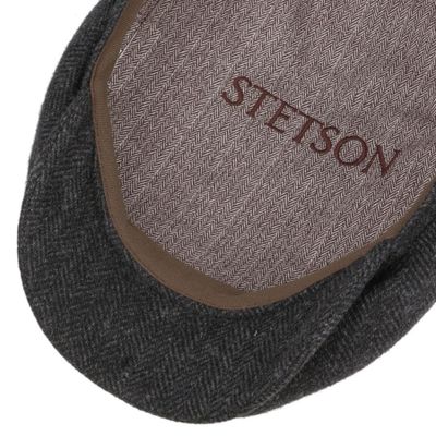 Driver Cap Wool Herringbone Dark Grey Stetson