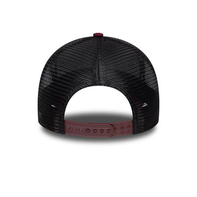 New Era Patch Dark Red 9FORTY A-Frame Trucker Cap