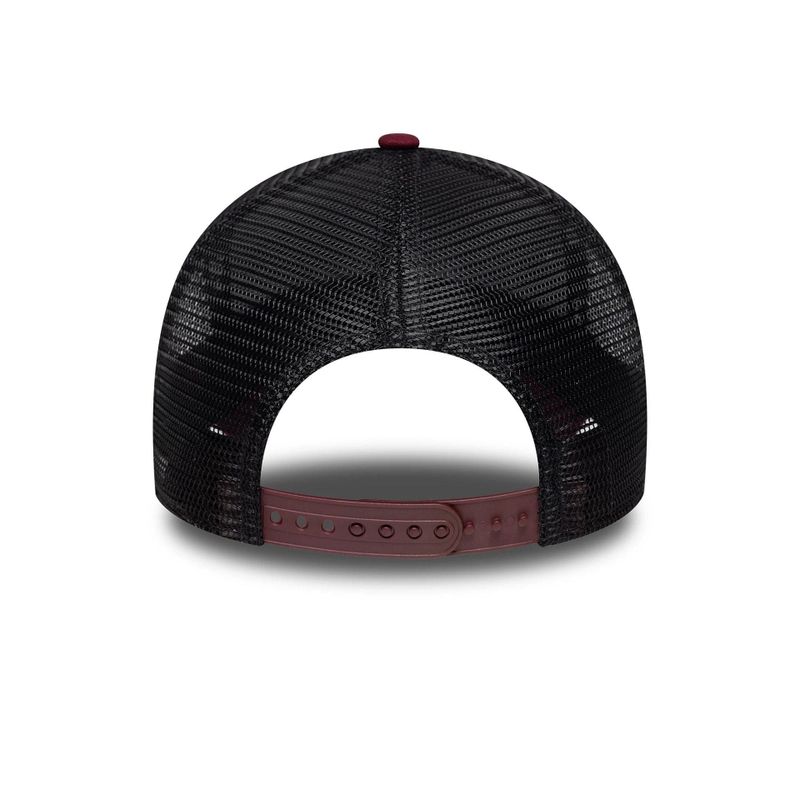 New Era Patch Dark Red 9FORTY A-Frame Trucker Cap