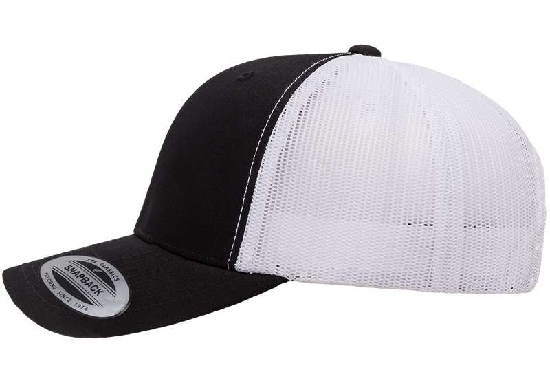 Trucker Retro Black/White 6606- Yupoong