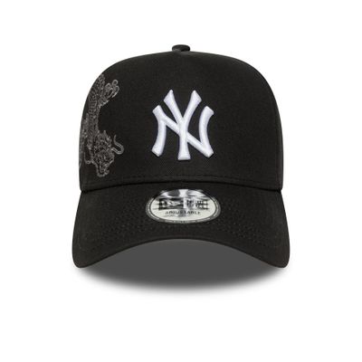 New York Yankees MLB Icon Black 9FORTY E-Frame Adjustable Cap - New Era