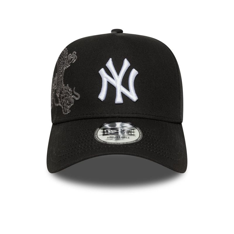 New York Yankees MLB Icon Black 9FORTY E-Frame Adjustable Cap - New Era