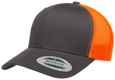 Retro Trucker 2-Tone Charcoal / Neon Orange -Yupoong