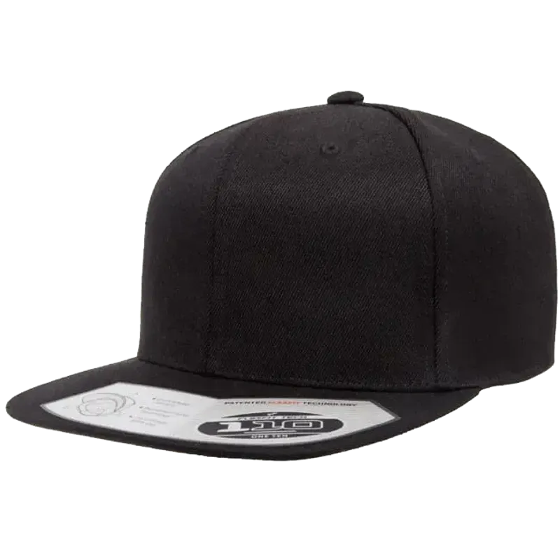 110 Fitted Snapback Black - Flexfit